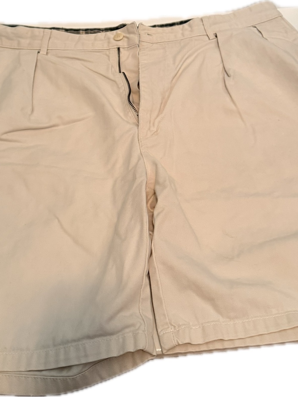Ralph Lauren Men's Beige Flat-Front Cotton Shorts 38 waist
